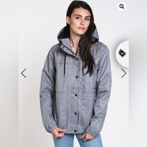 VOLCOM Womens Enemy Stone Jacket - Hthr Grey size small